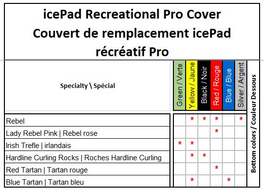 Icepad recreational Pro cover Speciaty and color options