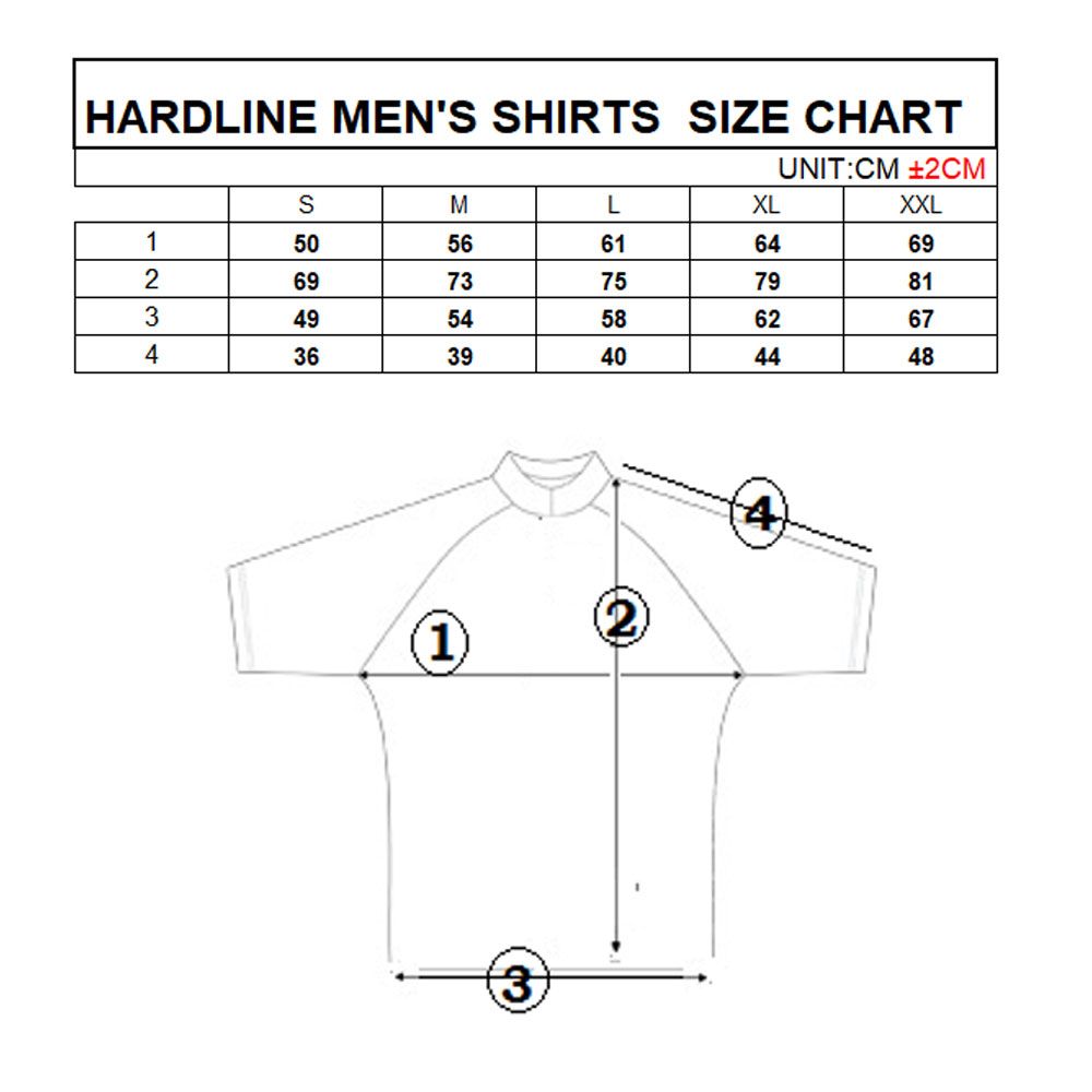 men’s t-shirt Sizing Charts image